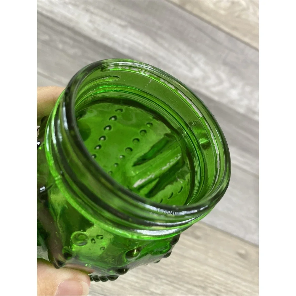 Green cactus-shaped glass mason jar with a lid No Straw 5.5